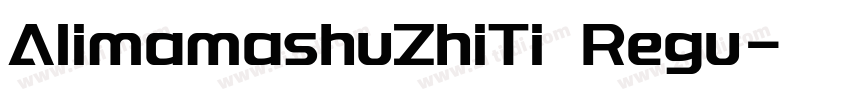 AlimamashuZhiTi Regu字体转换